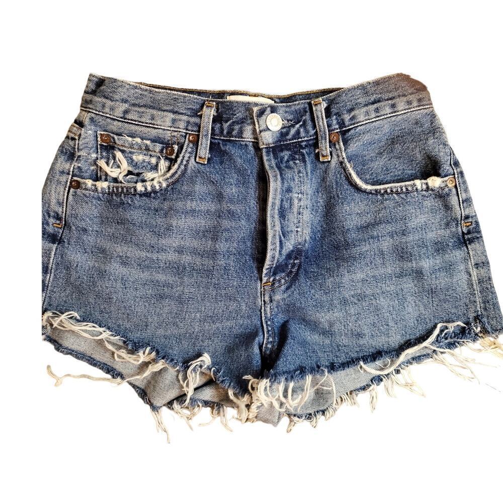 Agolde Parker‎ Organic Cotton Button fly jean shorts 25